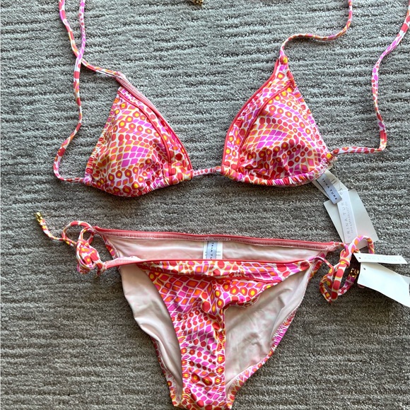 Trina Turk Other - Trina Turk, white pink and orange bikini size 10